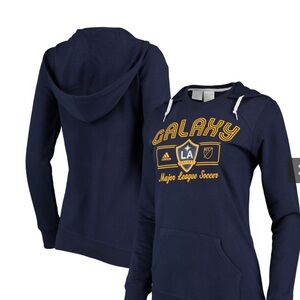 Women's LA Galaxy adidas Navy Box Line Arch Pullover Hoodie size large